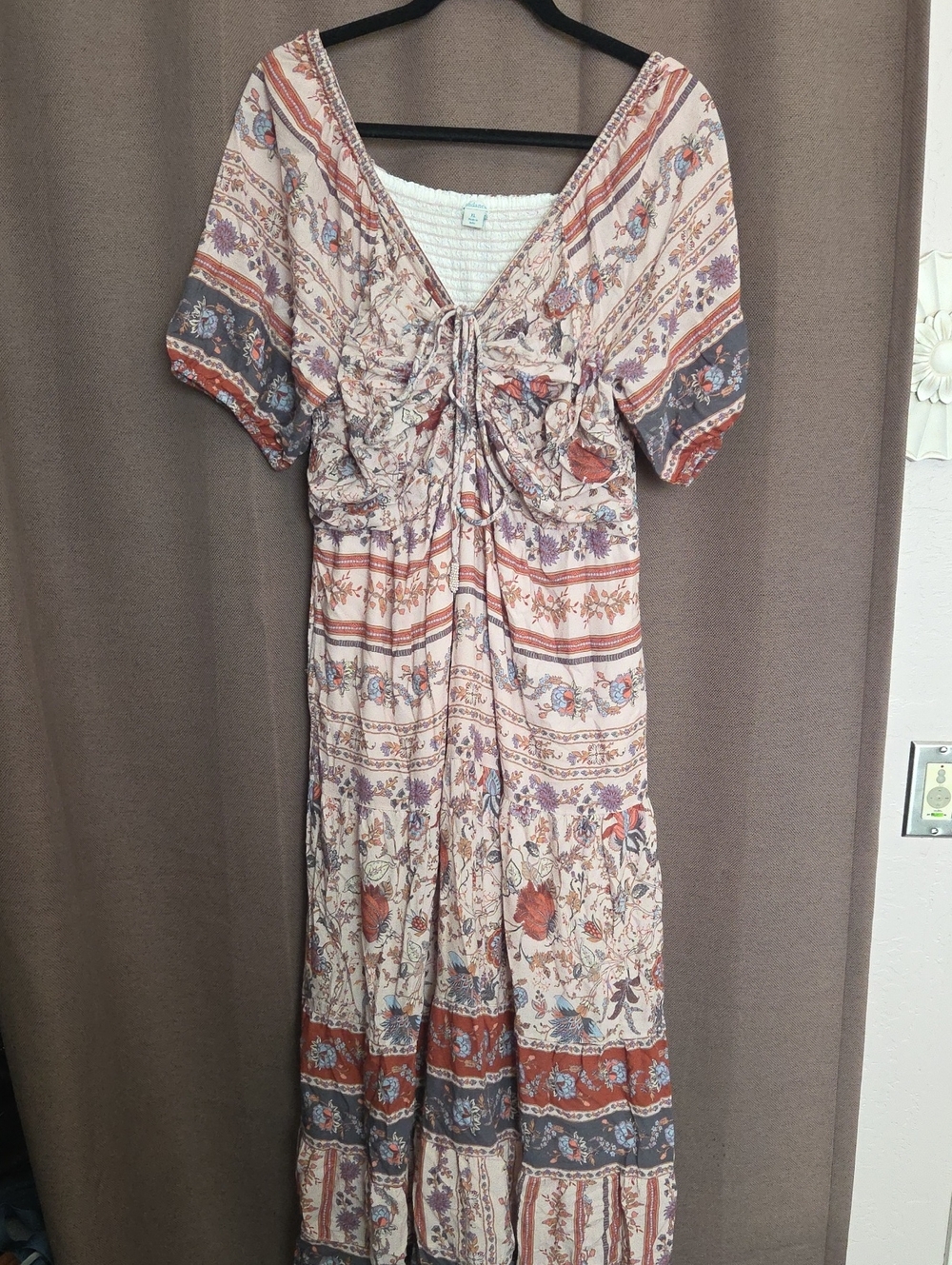 Sundance Tiered Peasant Maki Dress Size XL - Picture 2 of 10